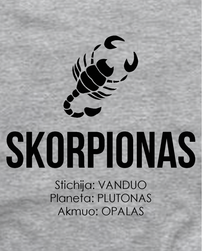 Skorpionų stichija planeta Akmuo